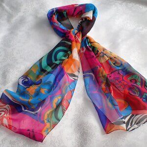 Vintage Cybèle Flamboyant Scarf